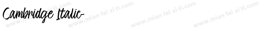 Cambridge Italic字体转换